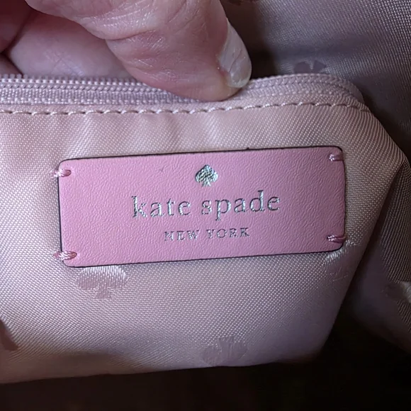 Kate Spade New York Zina Large Tote Pink - Red Stripe Spade Charm - Picture 14 of 16